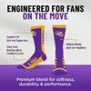 For Bare Feet NCAA LSU TIGERS MVP Crew Sock Team Color Large view 4