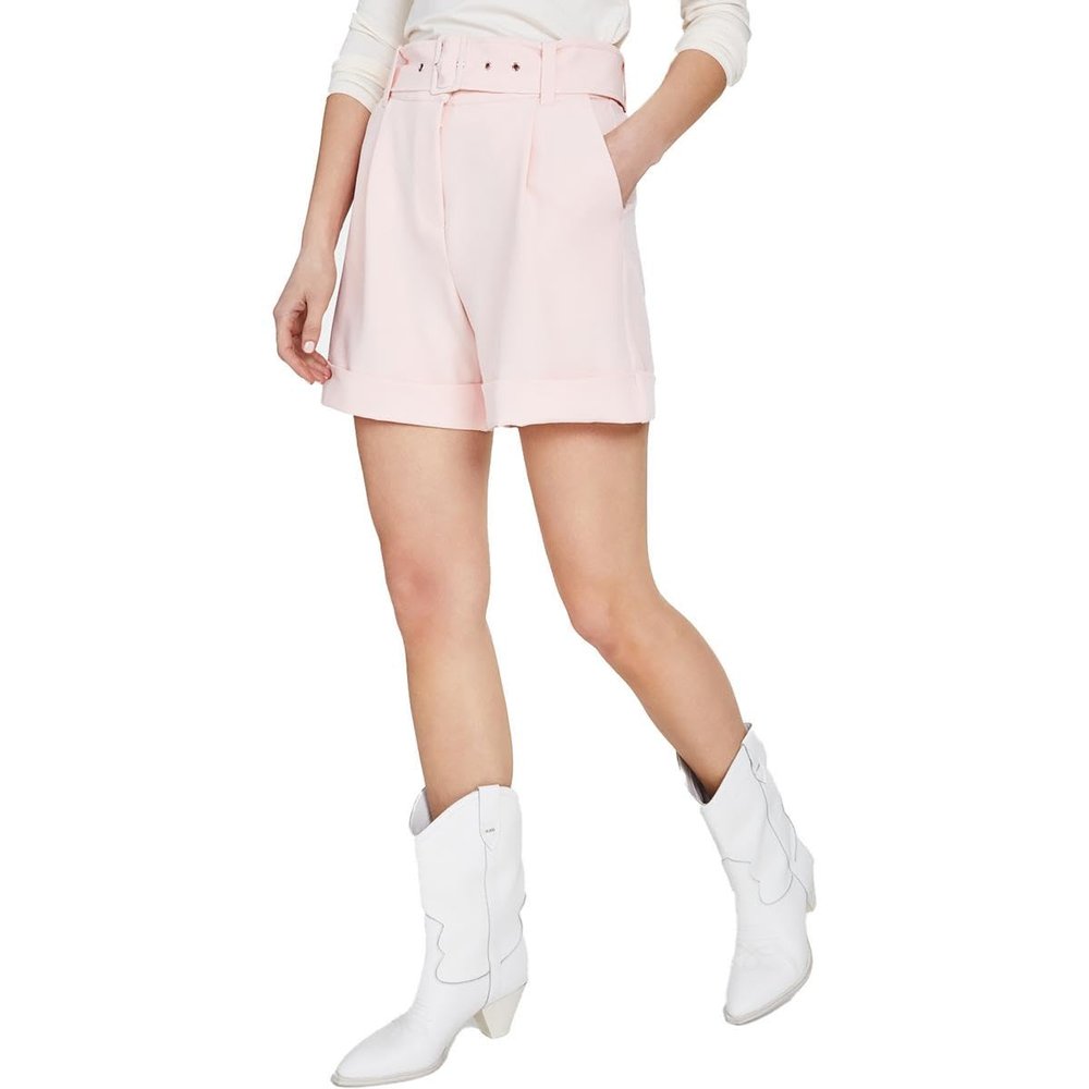 Guess Womens Belted Diane Short, Calm Pink, Extra Large