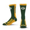 For Bare Feet NFL GREEN BAY PACKERS MVP Crew Sock Team Color Large view 1