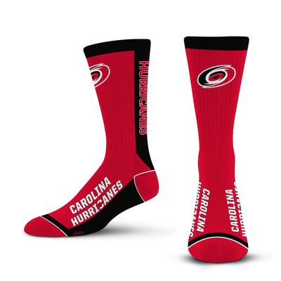 For Bare Feet NHL CAROLINA HURRICANES MVP Crew Sock Team Color Large