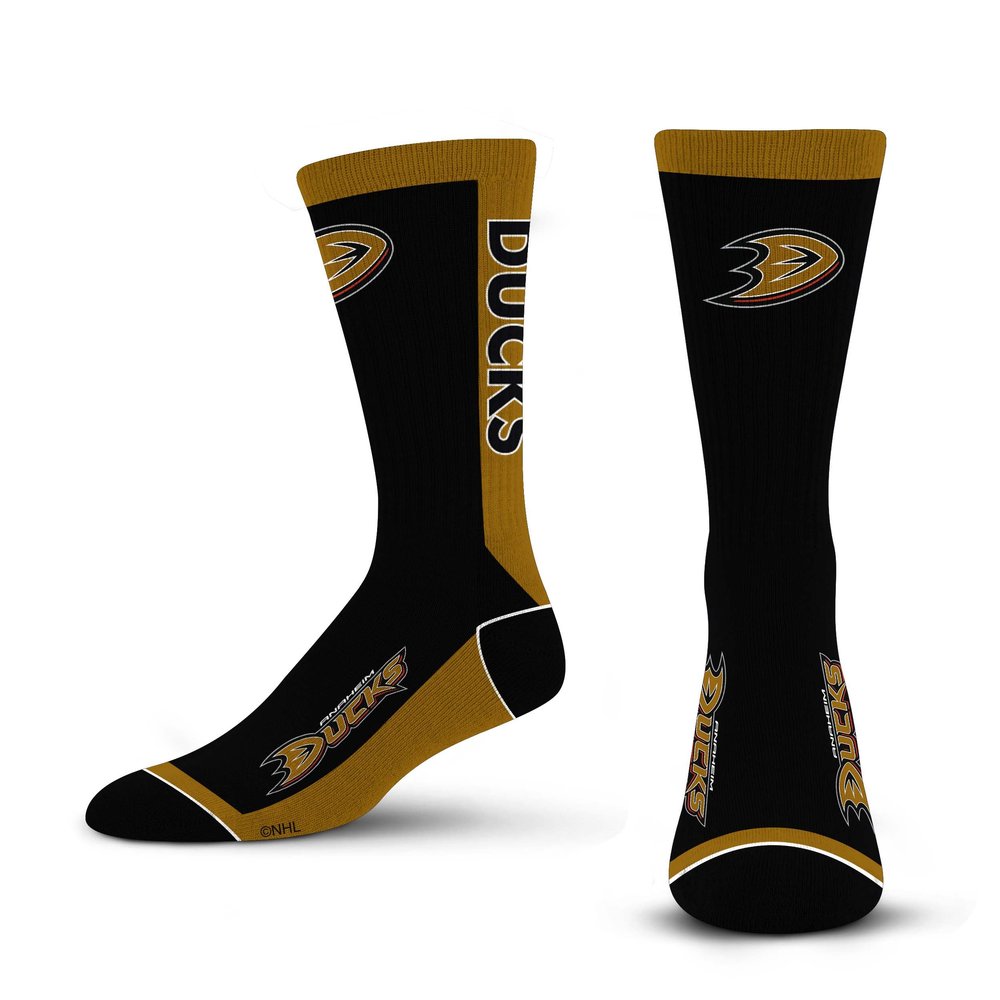 For Bare Feet NHL ANAHEIM DUCKS MVP Crew Sock Team Color Large