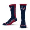 For Bare Feet NFL HOUSTON TEXANS MVP Crew Sock Team Color Large view 1