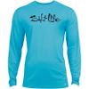 Salt Life Unisex Kids Unisex Kids Signature Icons Long Sleeve Performance Tee T-Shirt, Turquoise Heather, X-Small view 1