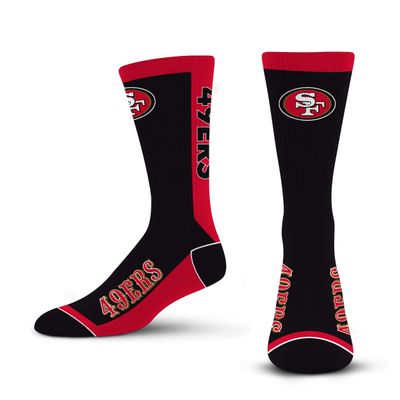 For Bare Feet NFL SAN FRANCISCO 49ERS MVP Crew Sock Team Color Large