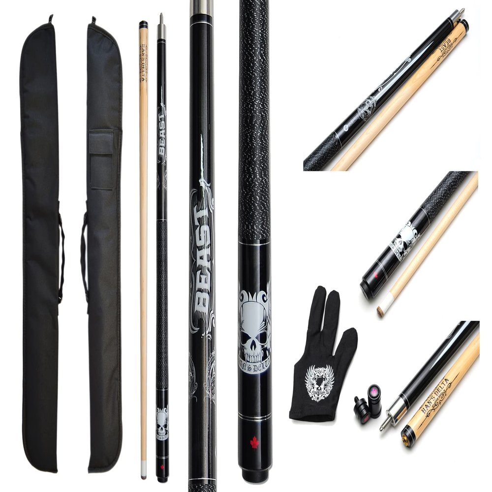 Billiard Depot 1x1 Hard Pool Cue Case - 1B1S - Holds 1 Butt and 1 Shaft (Black)