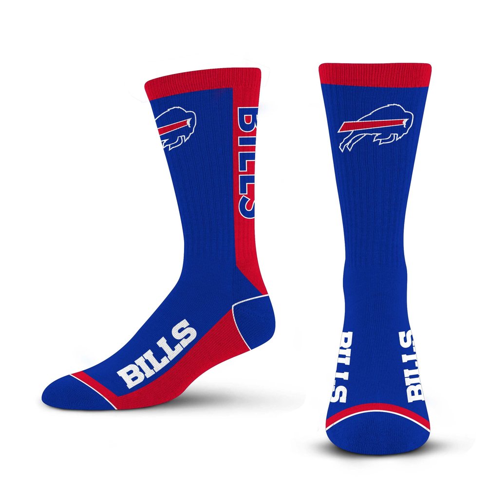 For Bare Feet NFL BUFFALO BILLS MVP Crew Sock Team Color Large