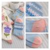VORPE Blue Pink Multi-Patterned Floral Tulip Cute Crew Cotton Socks For Women, Size 5-8, Pack of 5 view 2