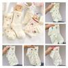 VORPE Multi-Patterned Cherry Flower Bear Cute Cotton Crew Socks For Women, Size 5-8, Pack of 5 view 2