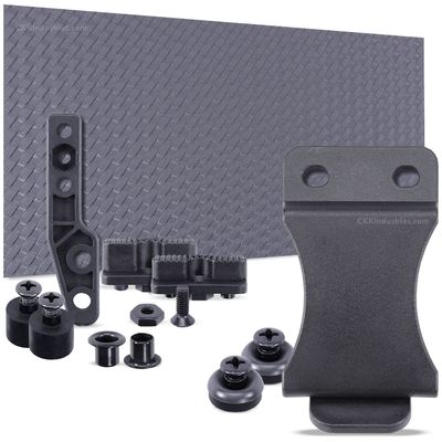 DIY Holster Making Kit - 1-Piece Adjustable Retention Concealment Holster (Light Bearing) - (IWB) - Basketweave - (Storm Gray) - FOMI (1.50in) - (w/Storm Gray Finishing Washers)