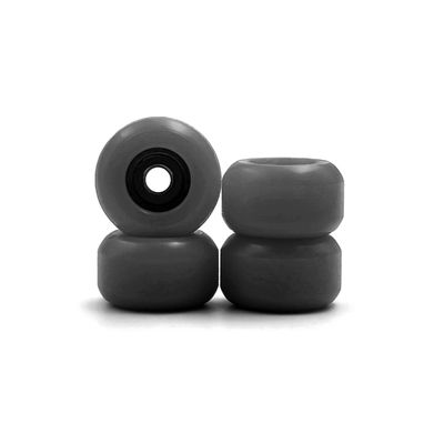 SPITBOARDS Fingerboard Bearing Wheels, CNC Polyurethane, Set of 4 Finger Skate Wheels (Gray)