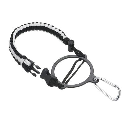 PATIKIL Water Bottle Holder, Paracord Handle Carrying Lanyard Strap Carrier with Ring for 12oz to 64oz Wide Mouth Bottles, White, Black