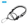 PATIKIL Water Bottle Holder, Paracord Handle Carrying Lanyard Strap Carrier with Ring for 12oz to 64oz Wide Mouth Bottles, White, Black view 3