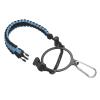 PATIKIL Water Bottle Holder, Paracord Handle Carrying Lanyard Strap Carrier with Ring for 12oz to 64oz Wide Mouth Bottles, Sky Blue, Black view 1
