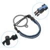 PATIKIL Water Bottle Holder, Paracord Handle Carrying Lanyard Strap Carrier with Ring for 12oz to 64oz Wide Mouth Bottles, Sky Blue, Black view 4