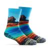 APRIME Cushion Hiking Socks for Men and Women|Trail Running, Cycling, Trekking|Novelty Fun Crew Socks (Medium, Yellowstone)
