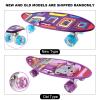 Alvinlite 23" Inch Complete Mini Cruiser Skateboard with Colorful LED Light Up Wheels for Beginners Youths Boys Girls Kids view 3