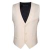 Barry.Wang Beige Mens Suit Vest Slim Fit V-Neck 2-Pocket Solid Color Waistcoat Dress Formal Business Tuxedo Wedding Party view 4