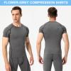 3 Pack Men's Compression Shirts Short Sleeve Workout T-Shirt Cool Dry Undershirts Baselayer Cooling Shirt Running Tops view 2