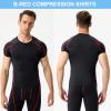 3 Pack Men's Compression Shirts Short Sleeve Athletic Shirts Cool Dry Sports Base Layer Undershirts Muscle Tees Shirts view 3