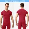 3 Pack Compression Shirts Short Sleeve Men Workout Gym T-Shirts Cool Dry Sports Baselayer Undershirts for Running Yoga view 2