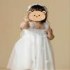 AGQT Baby Girls Tulle Tutu Dress Sleeveless Toddler Butterfly 3D Flower Print Back Girls Dresses Birthday Holiday Wedding Layered Lace Dress White Size 3-4T view 2