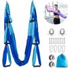 ele ELEOPTION Strong Antigravity Yoga Hammock Sling Inversion Tool for Air Inversion Exercises Yoga Swing Set Trapeze Sling Hammock Yoga Gifts for Women Adult Kids Dark+Light Blue view 3