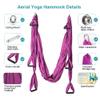 ele ELEOPTION Strong Antigravity Yoga Hammock Sling Inversion Tool for Air Inversion Exercises Yoga Swing Set Trapeze Sling Hammock Yoga Gifts for Women Adult Kids Purple view 4