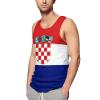 Croatia Flag Men's Tank Tops Sleeveless Gym Shirt Printed Pullover Vest T-Shirt view 1
