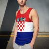 Croatia Flag Men's Tank Tops Sleeveless Gym Shirt Printed Pullover Vest T-Shirt view 2