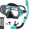 Nearsighted Snorkel Gear, Nearsighted Dry Snorkel Mask Set for Adult Youth, Nearsighted Anti Fog Diving Mask with Detachable Camera Mount & Adjustable Strap for Scuba Diving, Snorkeling, Freediving view 1