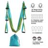 ele ELEOPTION Strong Antigravity Yoga Hammock Sling Inversion Tool for Air Inversion Exercises Yoga Swing Set Trapeze Sling Hammock Yoga Gifts for Women Adult Kids Blue+Green view 4