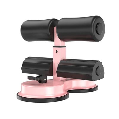 XARONF Multifunction Portable Sit Up Bar for Floor, Double Suction Cup Sit-Up Assistant Device, Home Fitness Equipment (Color : Pink)