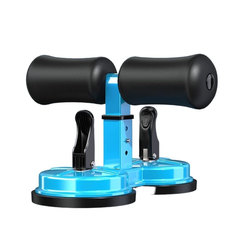 XARONF Portable Sit Up Bar for Floor, Sit-Up Assistant Device 2 Strong Suction Cups, for Home Work or Travel, Blue