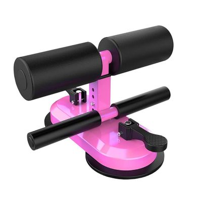 XARONF Portable Sit Up Bar for Floor, Sit-Up Assistant Device 2 Strong Suction Cups, Sit Up Bar, Black (Color : Pink)