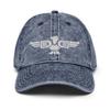 American By Greatness Eagle Second Amendment 2A Pistol Wings Guns Western Revolver Official AG Embroidered Design Vintage Cotton Twill Cap Navy view 1