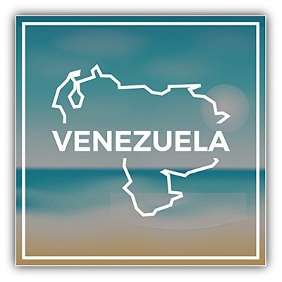 Venezuela Map Travel Beach Label Car Bumper Sticker Decal