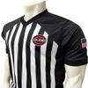 Smitty | I216 | IAABO Basketball Referee Shirt White Flag on Sleeve USA | Collegiate College Official Uniform | Black White (Small) view 1