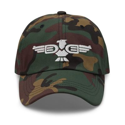 Eagle Second Amendment 2A Pistol Wings Guns Western Revolver Embroidered Design Dad hat Green Camo