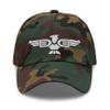 Eagle Second Amendment 2A Pistol Wings Guns Western Revolver Embroidered Design Dad hat Green Camo view 1