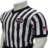 Smitty | I200-WFSL | IAABO Basketball Referee Shirt White Flag on Sleeve USA | School Approved Official Uniform | Black White (Small) view 1