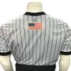 Smitty | I205-GFBK | IAABO Basketball Referee Shirt Gold Flag on Back USA | School Approved Official Uniform | Grey Black (3XL) view 1