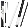 CUEDESG Carbon Fiber Pool Cue Stick 10.5mm/11.8mm/12.5mm,Low Deflection Pool Stick,Professional Cue Stick with Case(White_Linen Wrap_11.8mm) view 1