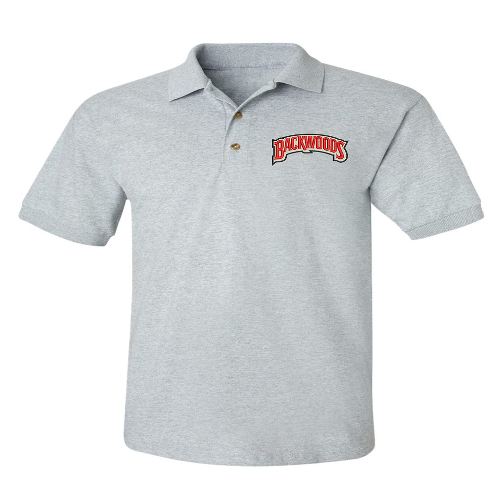 ALLNTRENDS Backwoods Men's Polo T Shirt Embroidered Backwoods Shirt (S, Sporty Grey)