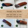 Pocket Knife Gifts for Men Him Personalized Custom Engraved Love You Idea For Dad Boyfriend Groomsmen Husband Son Father's Day Anniversary Birthday Valentines Fishing Camping Hunting (Knife & Wood Box Engraved) view 2