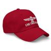 Eagle Second Amendment 2A Live Free or Die Pistol Wings Embroidered Design Dad hat Cranberry view 2