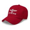 Eagle Second Amendment 2A Live Free or Die Pistol Wings Embroidered Design Dad hat Cranberry view 3