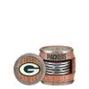 FOCO Green Bay Packers NFL 5 Pack Barrel Coaster Set view 1