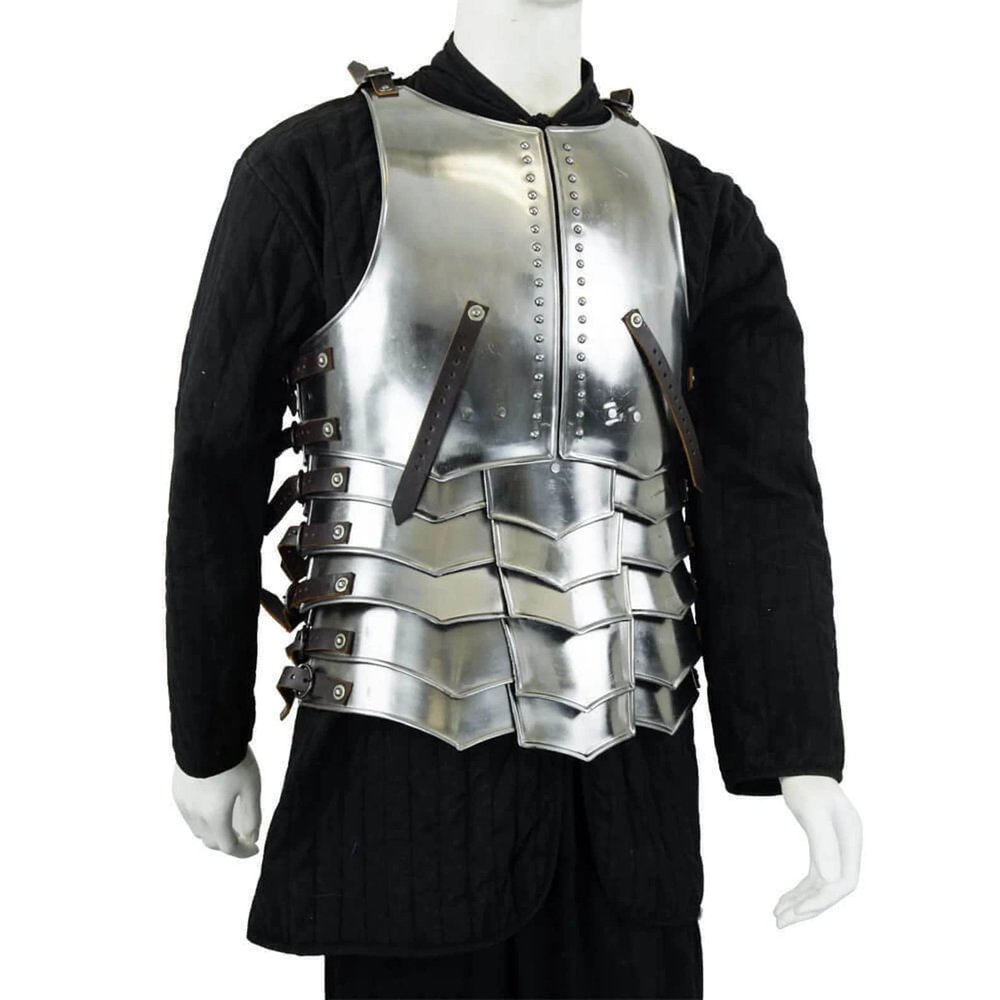 Medieval Steel Cuirass Body Armor Breastplate with Tassets Knight Plate Armor Wearable LARP Combat Historical Reenactment Halloween Costume