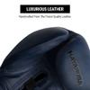 Hayabusa T3 LX Leather Boxing Gloves Men and Women for Training Sparring Heavy Bag and Mitt Work - Indigo, 12oz view 2