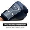 Hayabusa T3 LX Leather Boxing Gloves Men and Women for Training Sparring Heavy Bag and Mitt Work - Indigo, 16oz view 3
